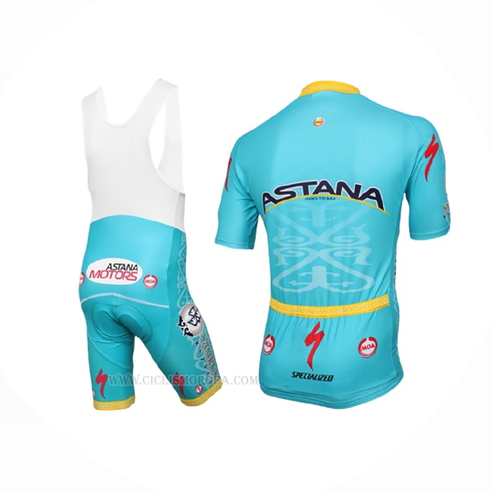 2016 Ropa Ciclismo Astana Azul Claro Mangas Corta y Culotte Corto